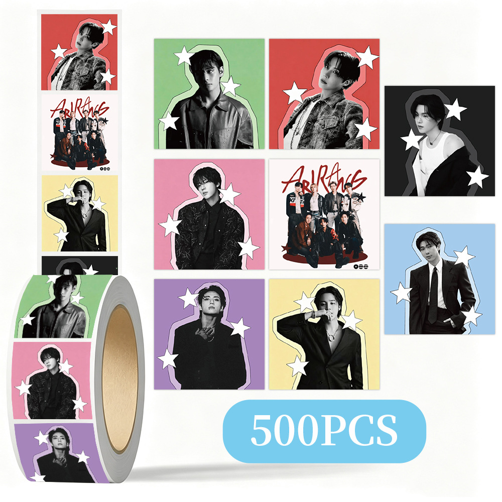 Laptop Accessories Toy - สติกเกอร์ตกแต่งลาย K-pop BTS 500 ชิ้น สำหรับตกแต่งสมุดบันทึก