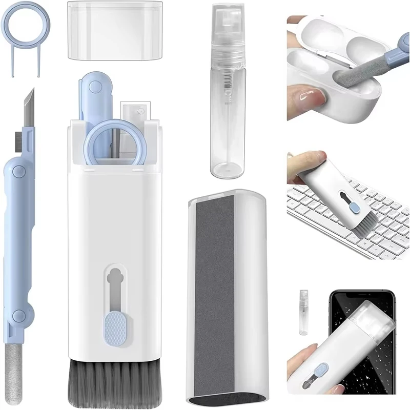 Screen Cleaning Kit - ชุดทำความสะอาดอเนกประสงค์แปรงทำความสะอาดคีย์บอร์ดแล็ปท็อปทำความสะอาดหน้าจอโทรศัพท์มือถือปากกาทำความสะอาดชุดหูฟังบลูทูธ