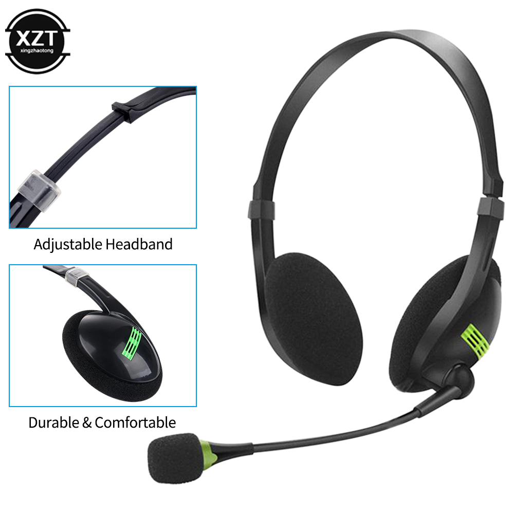 Laptop Accessories Headphones - Kebidu 3.5 มม.ตัดเสียงรบกวนแบบมีสายหูฟังไมโครโฟน Universal USB ชุดหูฟังพร้อมไมโครโฟนสําหรับ