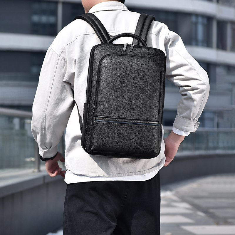 Laptop Accessories Box - กระเป๋าเป้สะพายหลังผู้ชายหนัง PU กระเป๋าเอกสารสำหรับผู้บริหารแฟชั่นชาร์จ USB เดินทางไปสำนักงานแล็ปท็อปธุรกิจสบายๆกระเป๋ากระเป๋าเป้สะพายหลัง