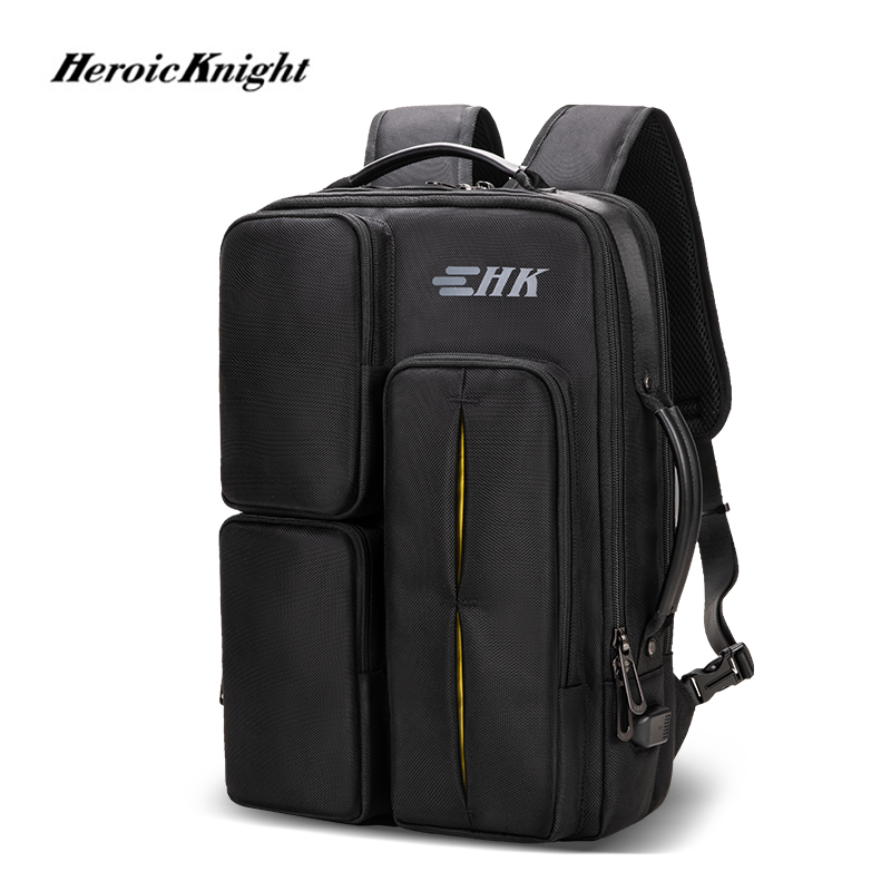 Laptop Accessories Organizer - อัศวินผู้กล้าหาญกระเป๋าเป้สะพายหลังแล็ปท็อปสำหรับผู้ชาย YKK มัลติฟังก์ชั่นทำงานทุกวันกระเป๋าเป้สะพายหลังธุรกิจกันน้ำกระเป๋าเป้สะพายหลังเดินทางความจุขนาดใหญ่