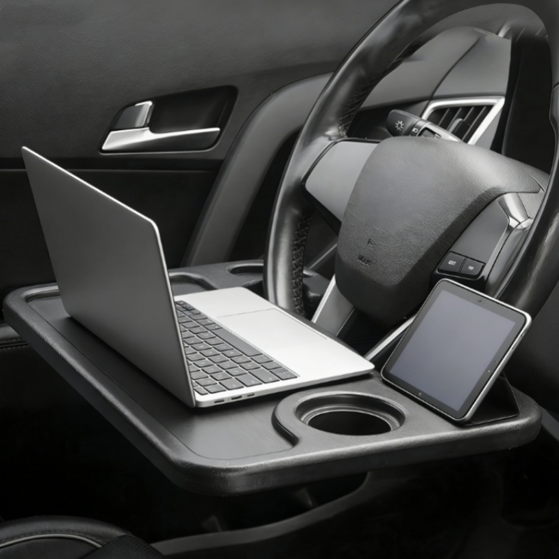 Laptop Accessories Organizer - โต๊ะติดพวงมาลัยรถยนต์ ที่วางแล็ปท็อป แท็บเล็ต อเนกประสงค์ โต๊ะรับประทานอาหารแบบพกพา อุปกรณ์ตกแต่งภายในรถยนต์