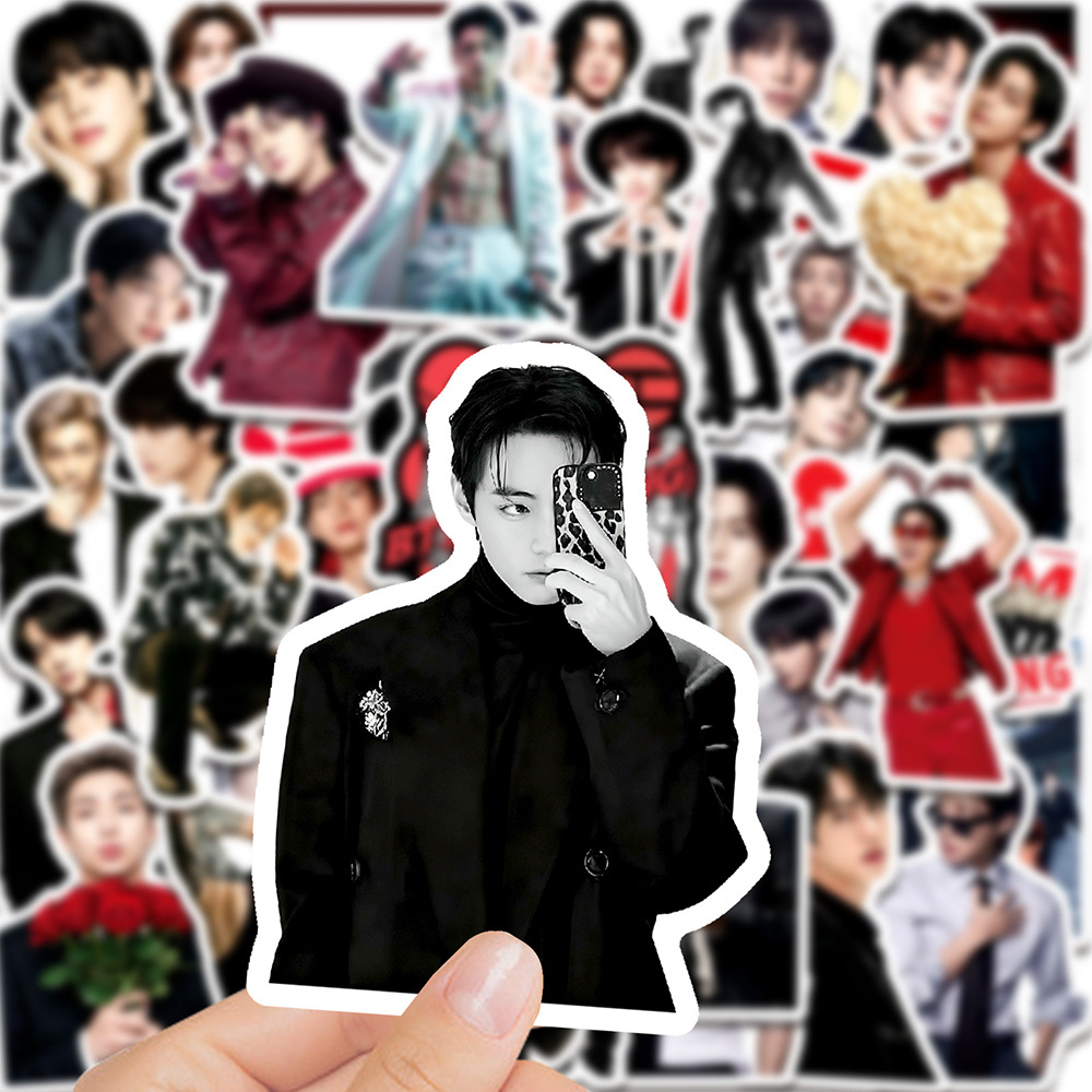 Laptop Accessories Toy - สติกเกอร์วงบอยแบนด์ BTS K-pop 50 ชิ้น กันน้ำ
