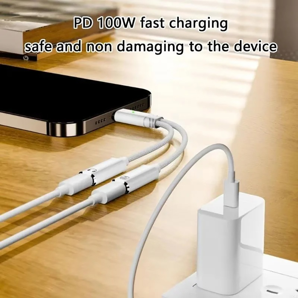 ตัวแยก USB C 2 ใน 1 แจ็คหูฟังอ - Laptop Accessories Headphones บทวิจารณ์และราคา