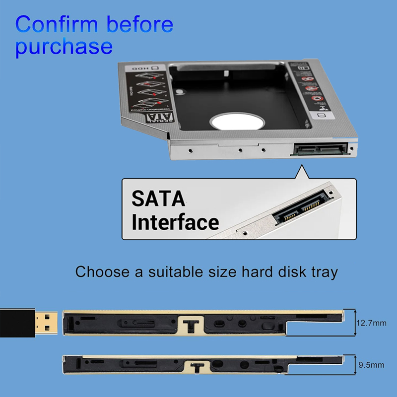 HDD SSD แคดดี้อะแดปเตอร์ SATA  - Laptop Accessories Organizer บทวิจารณ์และราคา