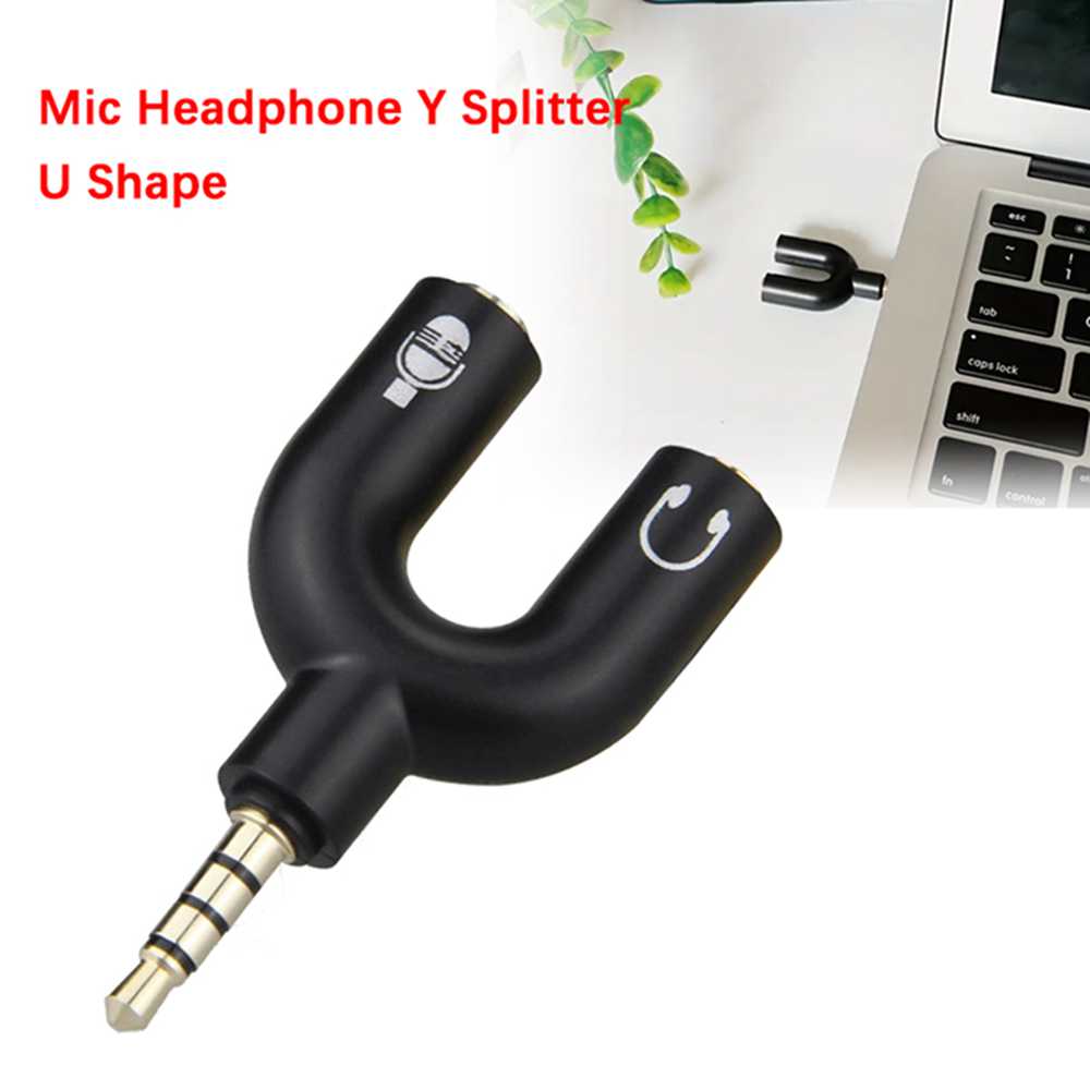 3.5 มม.หูฟัง Mic Splitter Adap - Laptop Accessories Headphones บทวิจารณ์และราคา