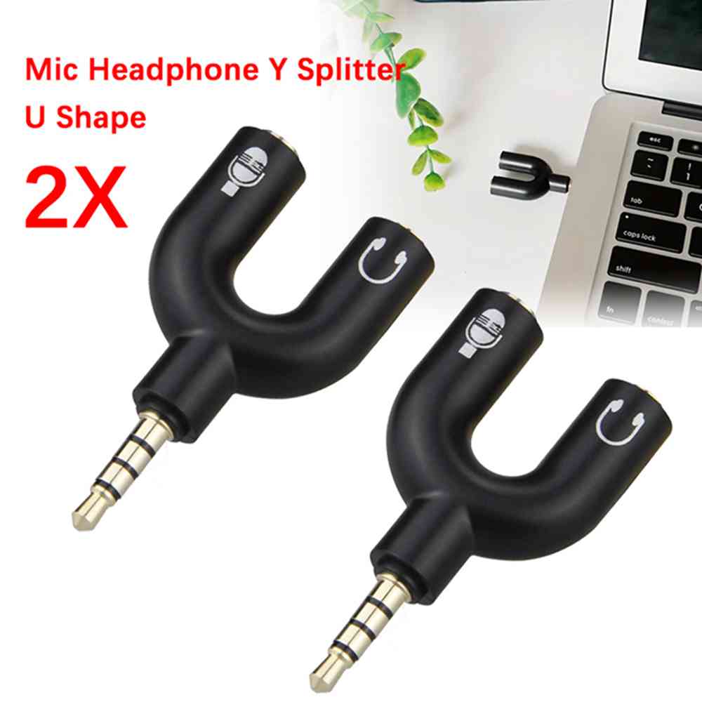 3.5 มม.หูฟัง Mic Splitter Adap - Laptop Accessories Headphones บทวิจารณ์และราคา
