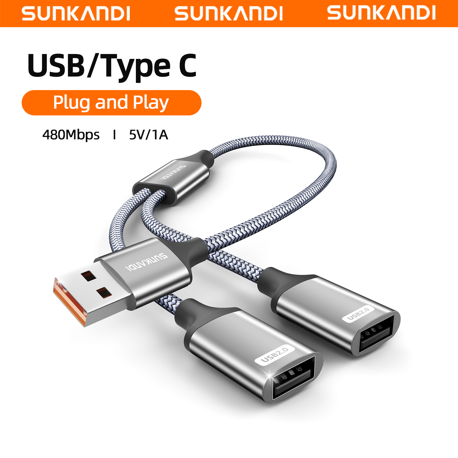 SUNKANDI สายแยก USB A, สายต่อข - Laptop Accessories Women บทวิจารณ์และราคา