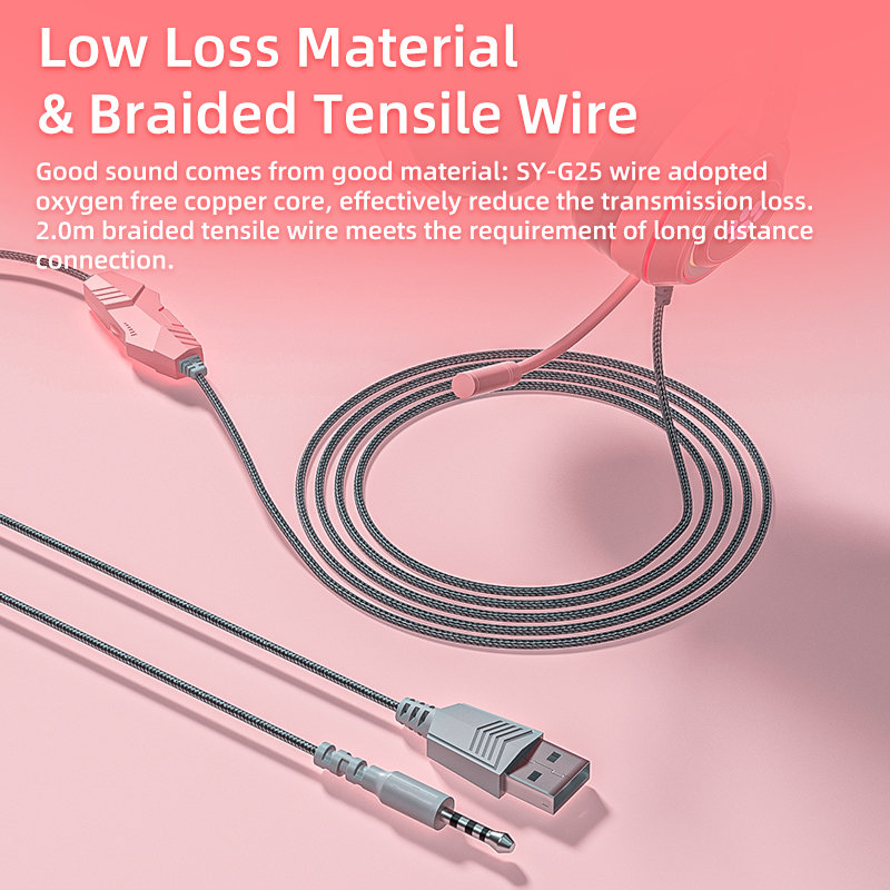 ชุดหูฟังสำหรับเล่นเกมสีชมพูสำห - Laptop Accessories Headphones บทวิจารณ์และราคา