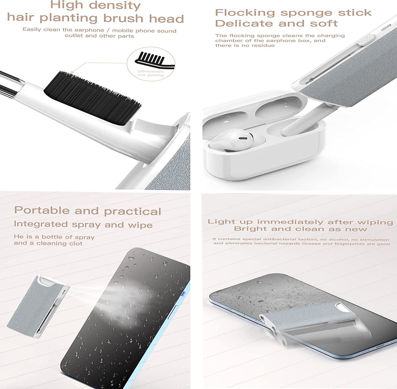 5 in 1 หูฟังชุดแปรงทําความสะอา - Screen Cleaning Kit บทวิจารณ์และราคา