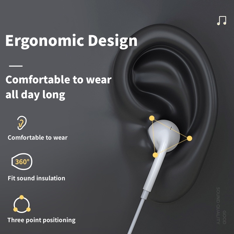 หูฟังแบบมีสาย TypeC สำหรับโทรศ - Laptop Accessories Headphones บทวิจารณ์และราคา